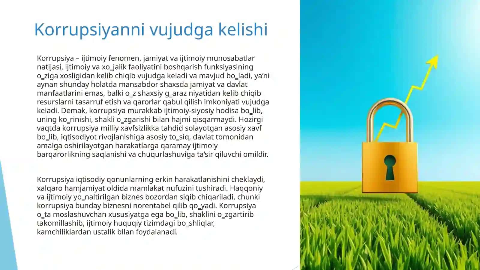 Korrupsiyaning iqtisodiy xavfsizlikka ta'siri va unga qarshi kurash 4