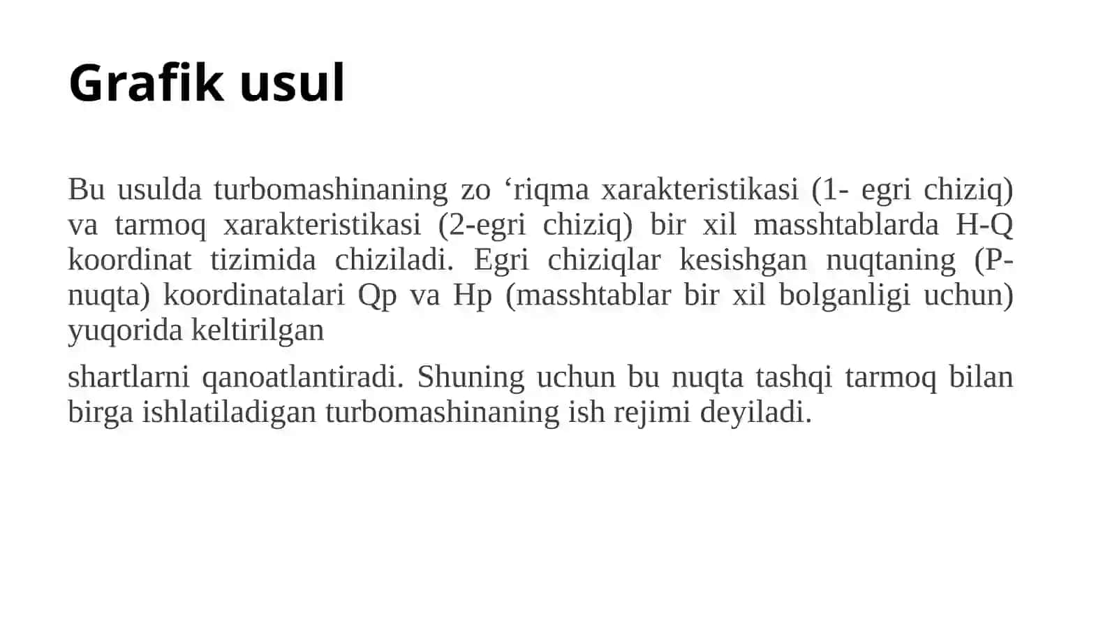 Turbomashinaning tashqi tarmoq bilan birga ishlashi 4