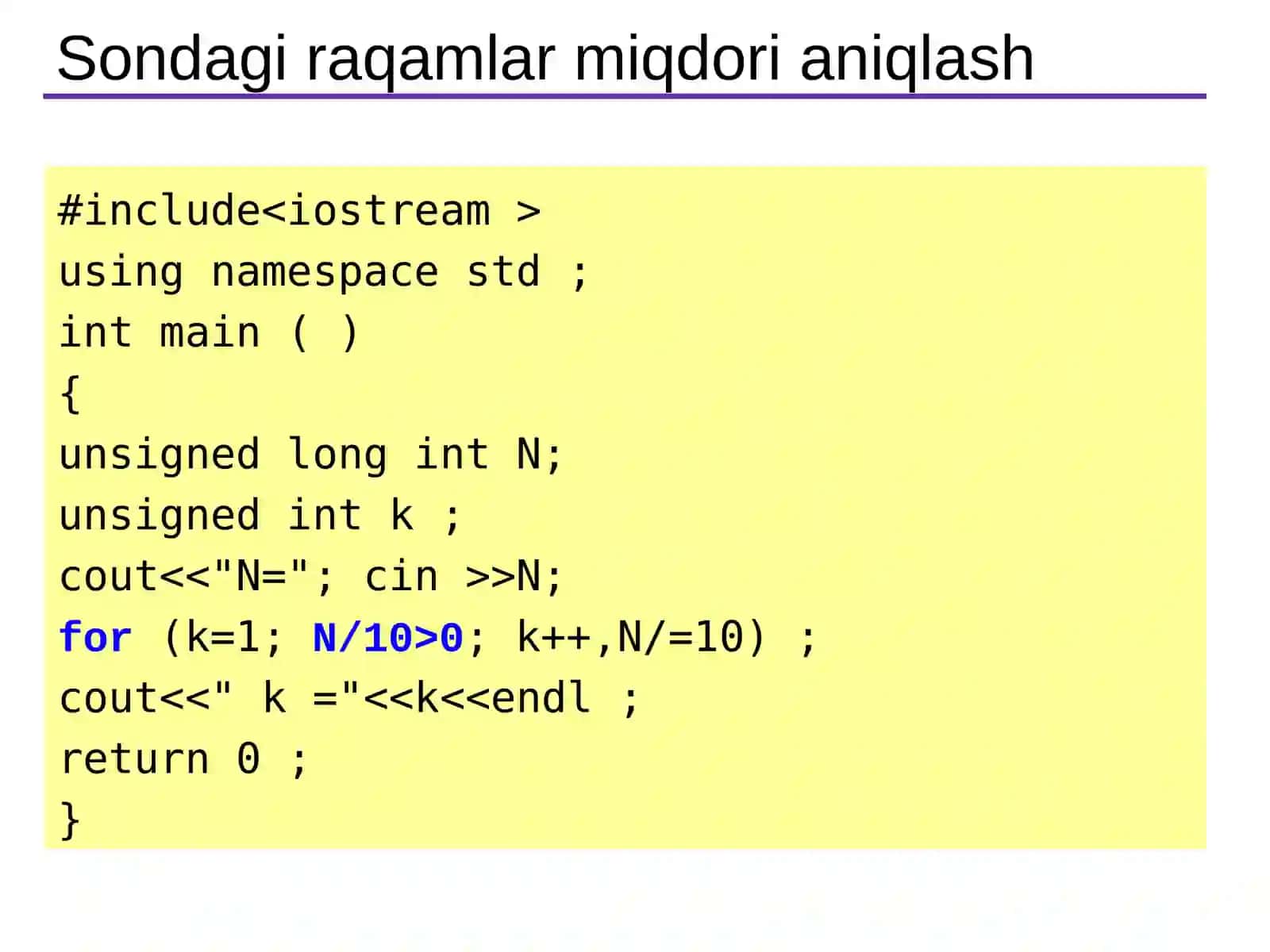 Sondagi raqamlar miqdorini aniqlash 4