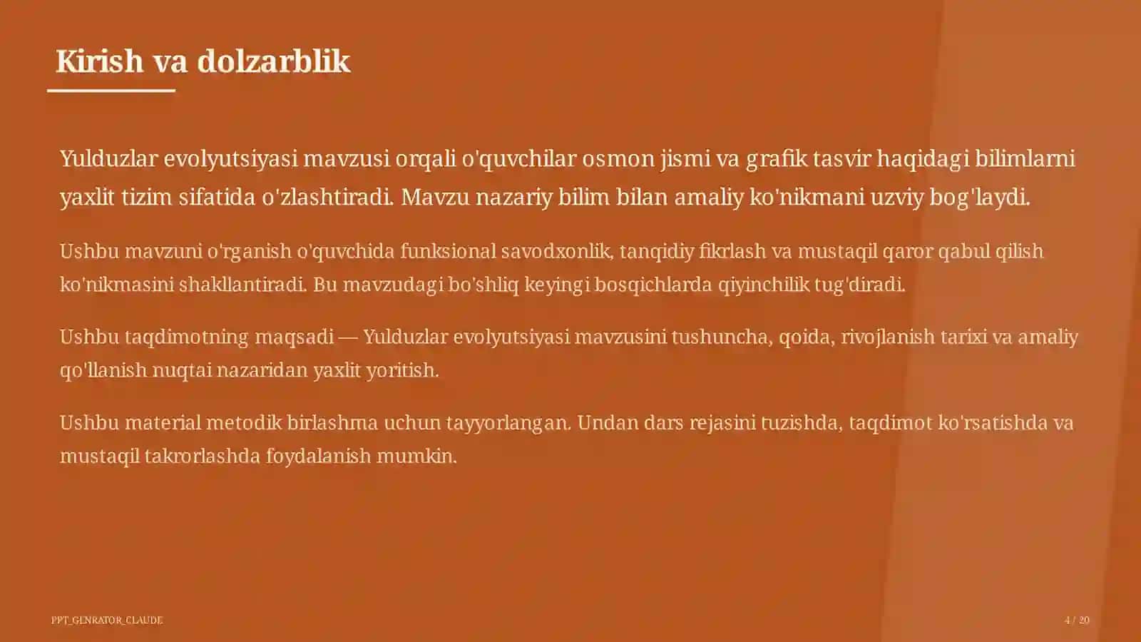 Yulduzlar evolyutsiyasi (11-sinf) 4