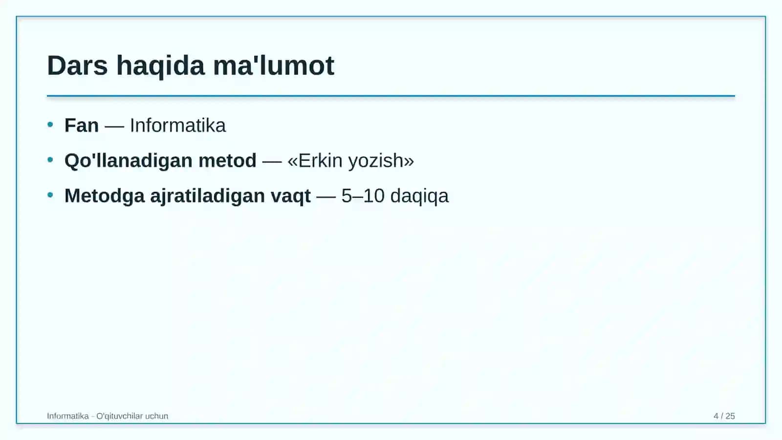 informatika darslarida erkin yozish metodidan foydalanish 5581 4