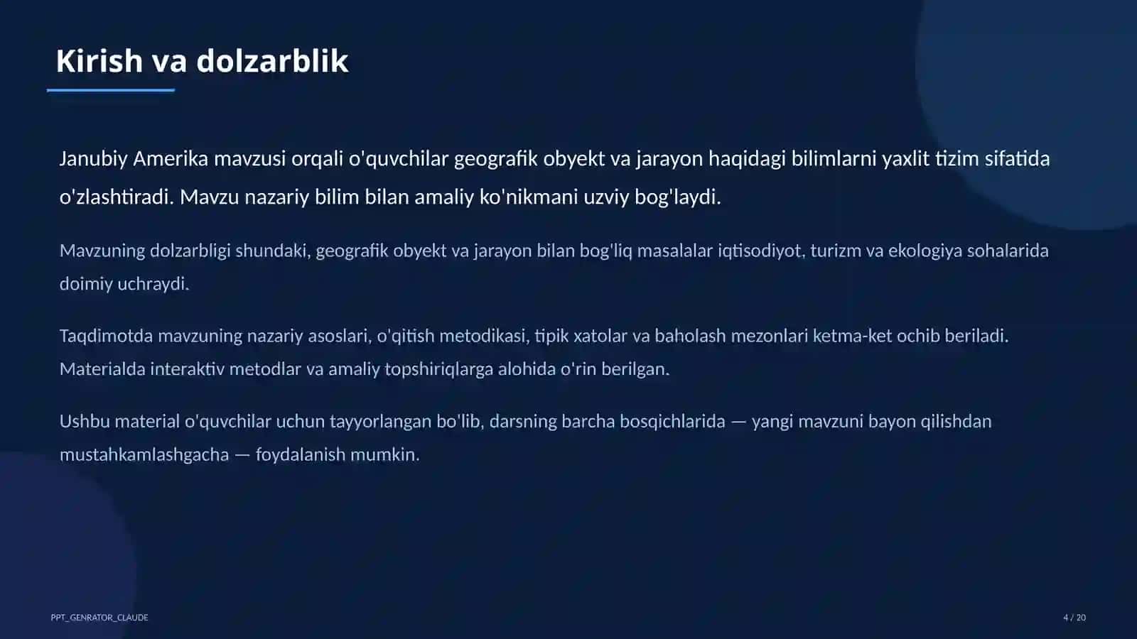 Janubiy Amerika (7-sinf) 4