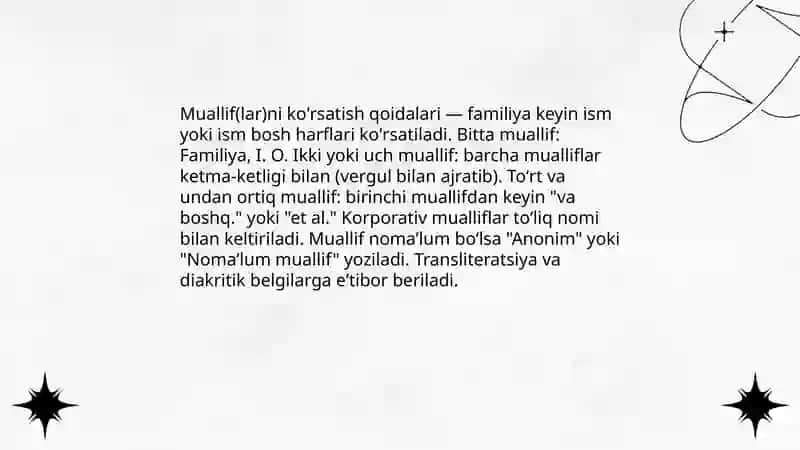 Bibliografik qoidalarni tushuntirib beruvchi ròyxat 4