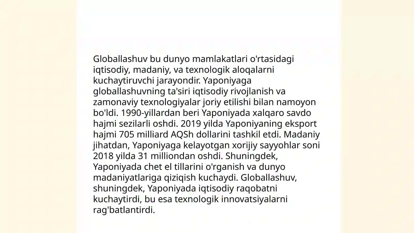 Globallashuv jarayonlari sharoitida Yaponiya iqtisodiyotining rivojlanish xususiyatlari 4