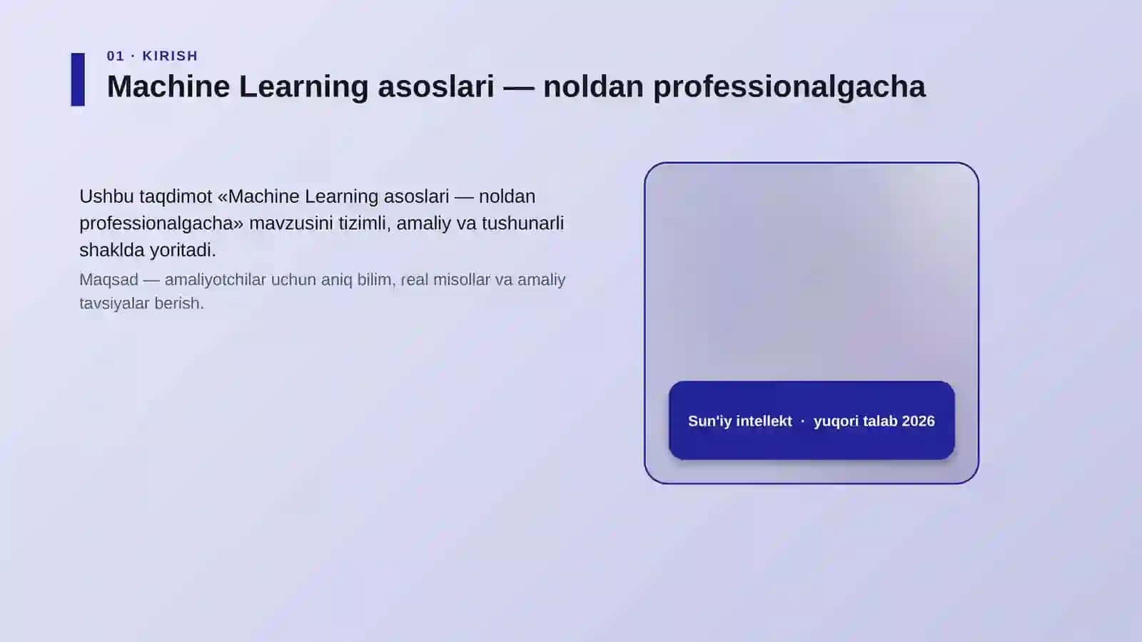 Machine Learning asoslari — noldan professionalgacha 4