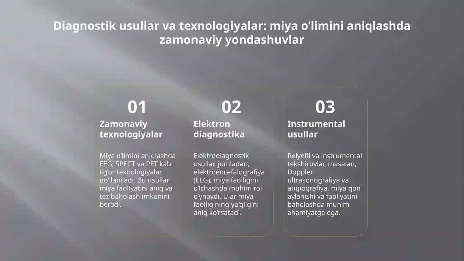 Miya o’limining diagnostikasi 4