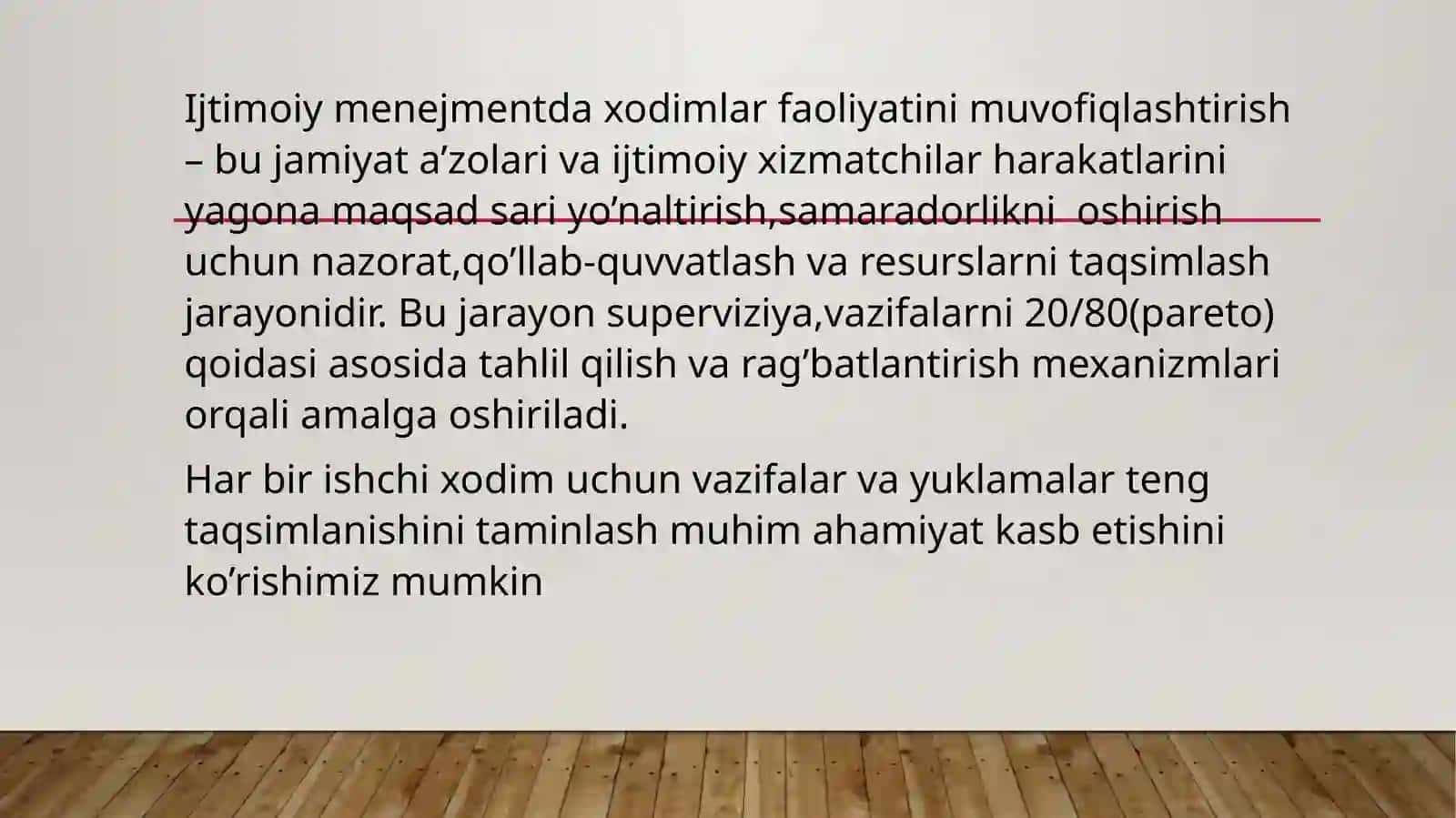 Ijtimoiy menejmentda xodimlar faoliyatini muvofiqlashtirishda Pareto prinsipi. 4