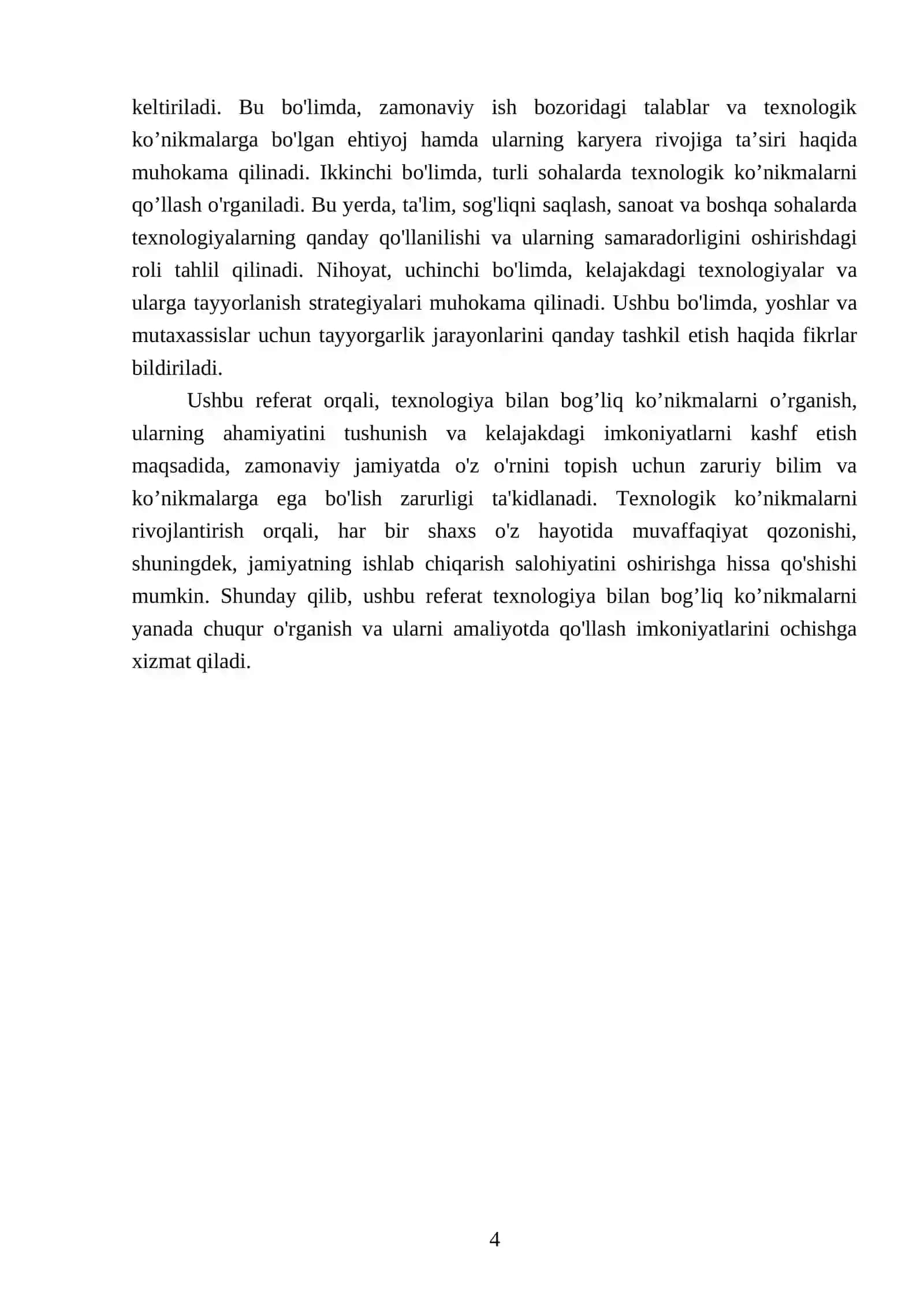 Texnologiya bilan bog’liq ko’nikmalar 4