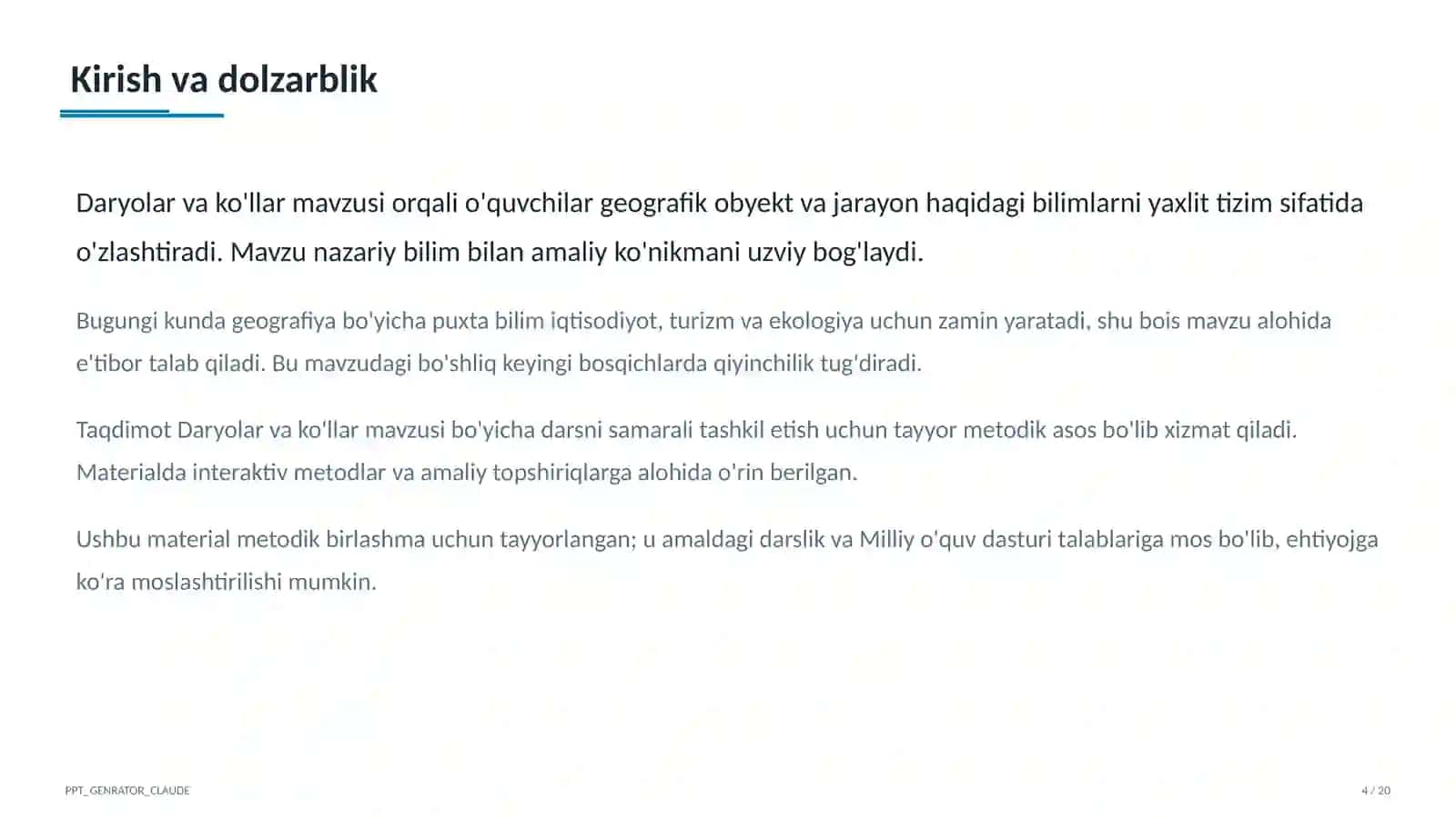 Daryolar va ko'llar (6-sinf) 4