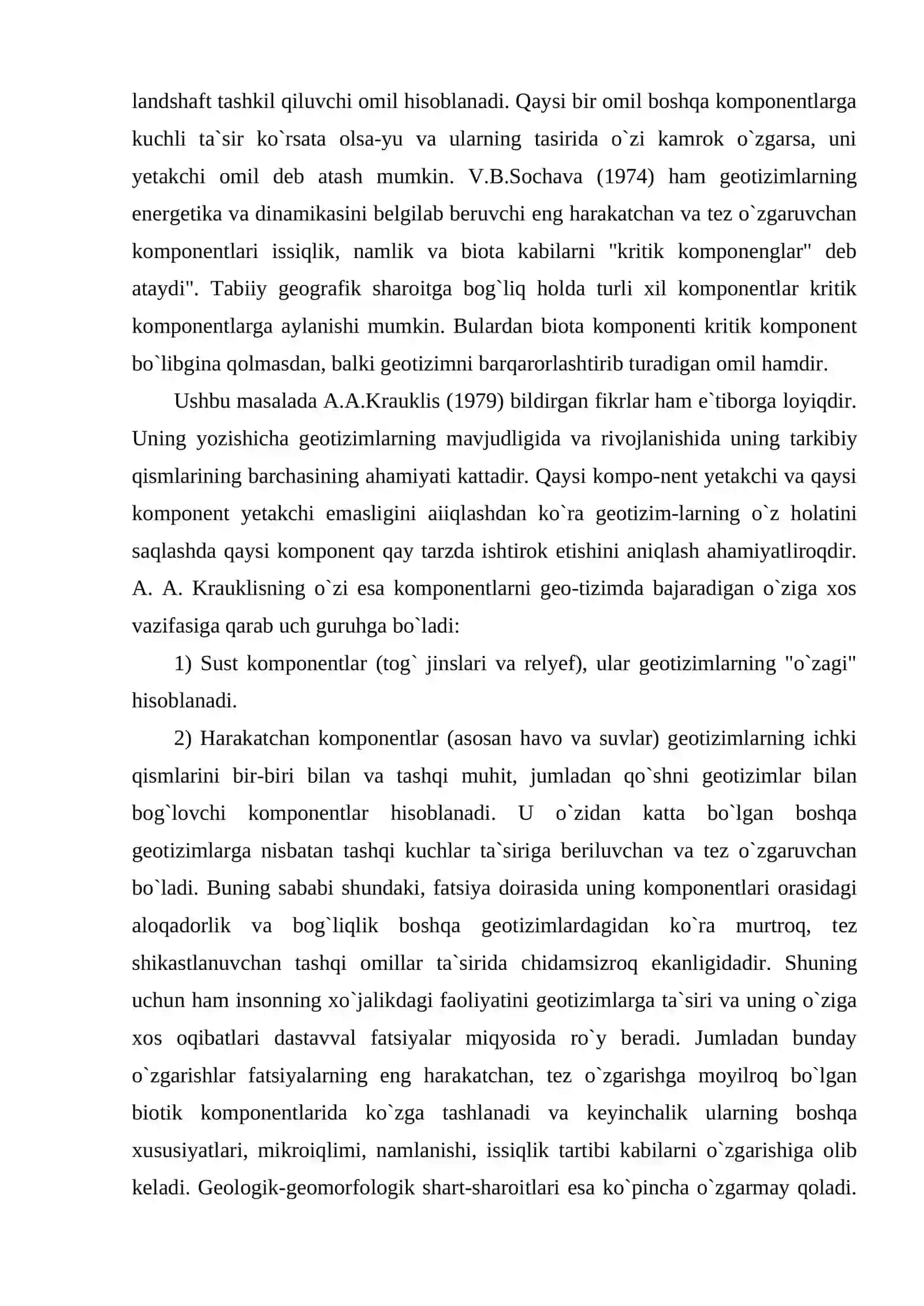 Landshaft komponentlari va landshaft hosil qiluvchi omillar 4