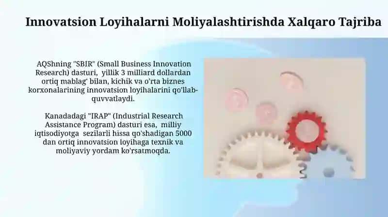 Innovatsion loyihalarni moliyalashtirish tizimi 4