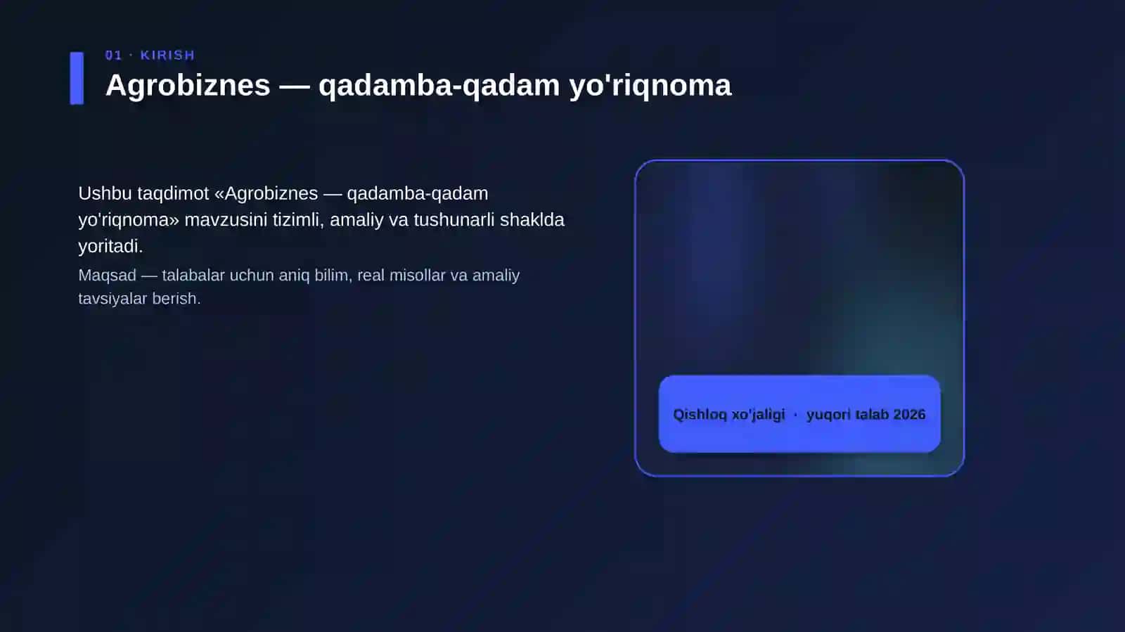 Agrobiznes-Qadamba qadam yo'riqnoma 4