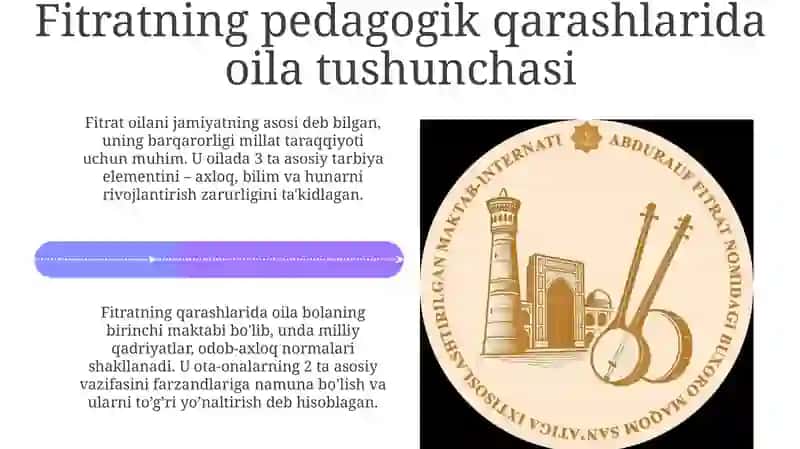 Abdurauf Fitrat asarlarida oilaviy tarbiya masalalari 4