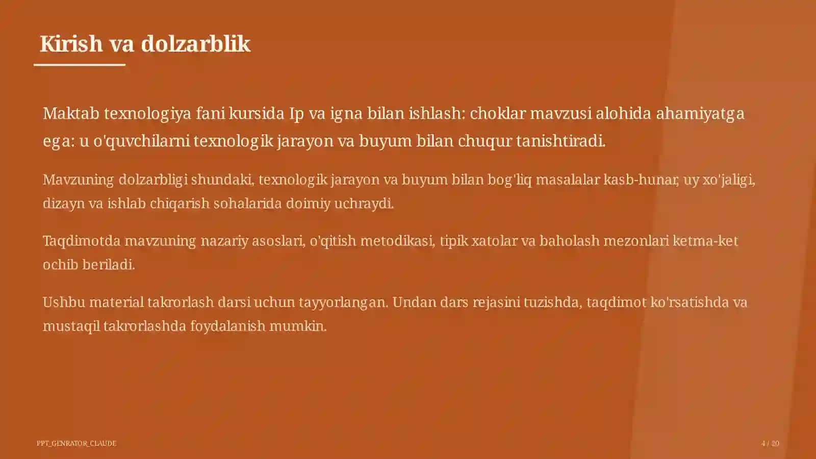 Ip va igna bilan ishlash: choklar (3-sinf) 4