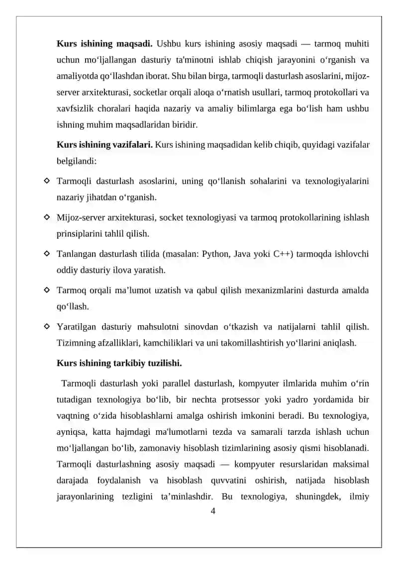 TARMOQLI DASTURLASH 4