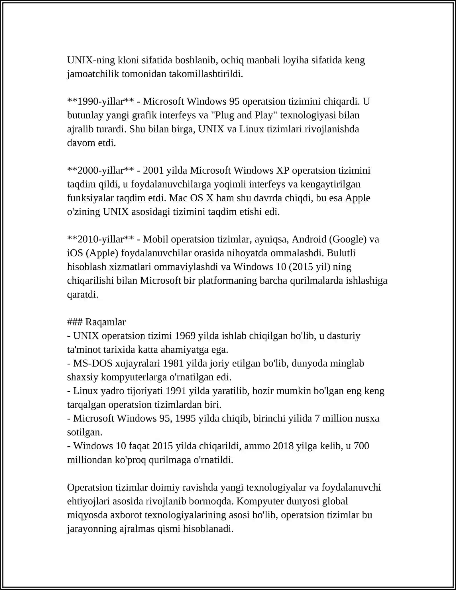 OPERATSION TIZIMLAR 4
