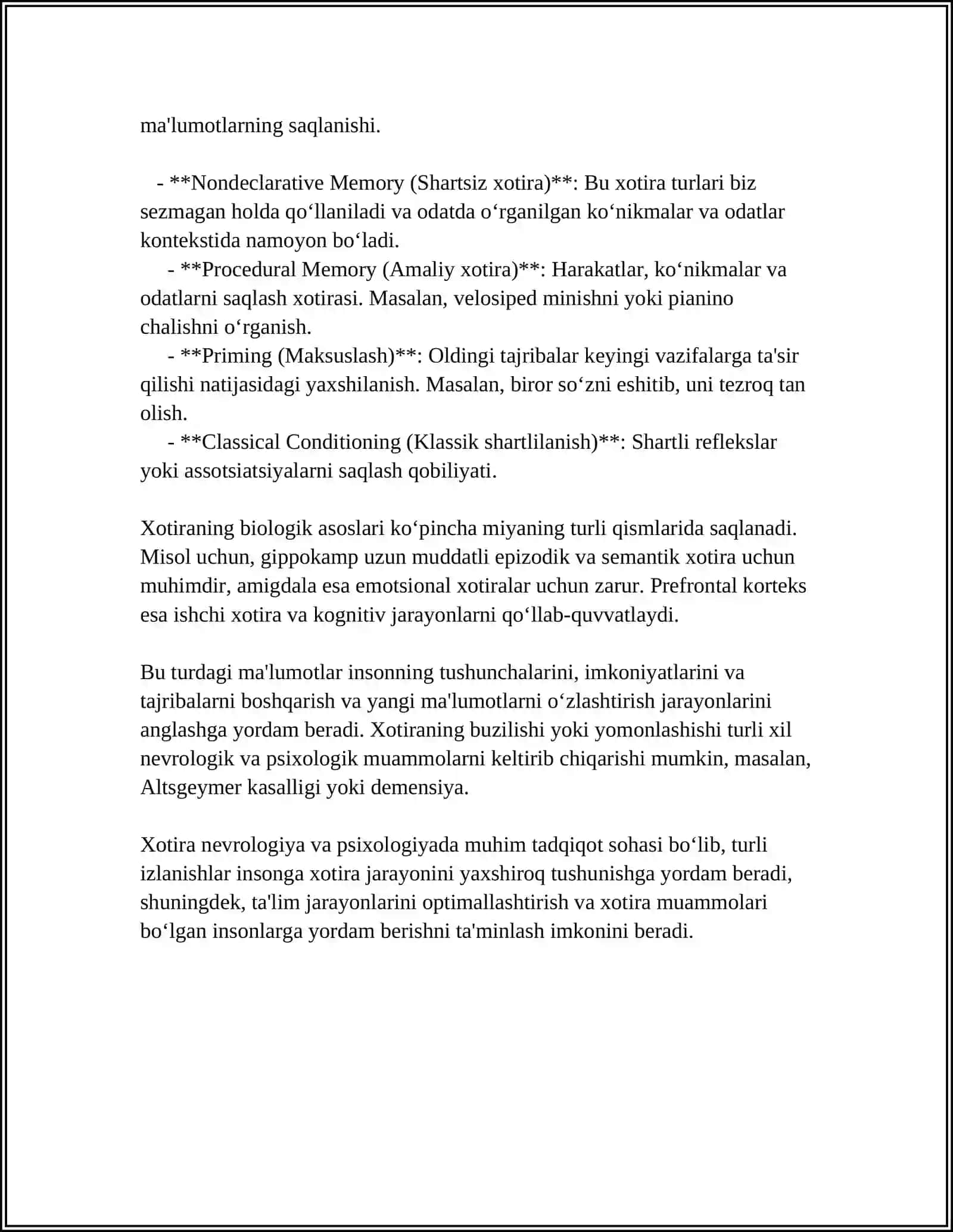 Xotiraning Fizsiologik Asoslari 4