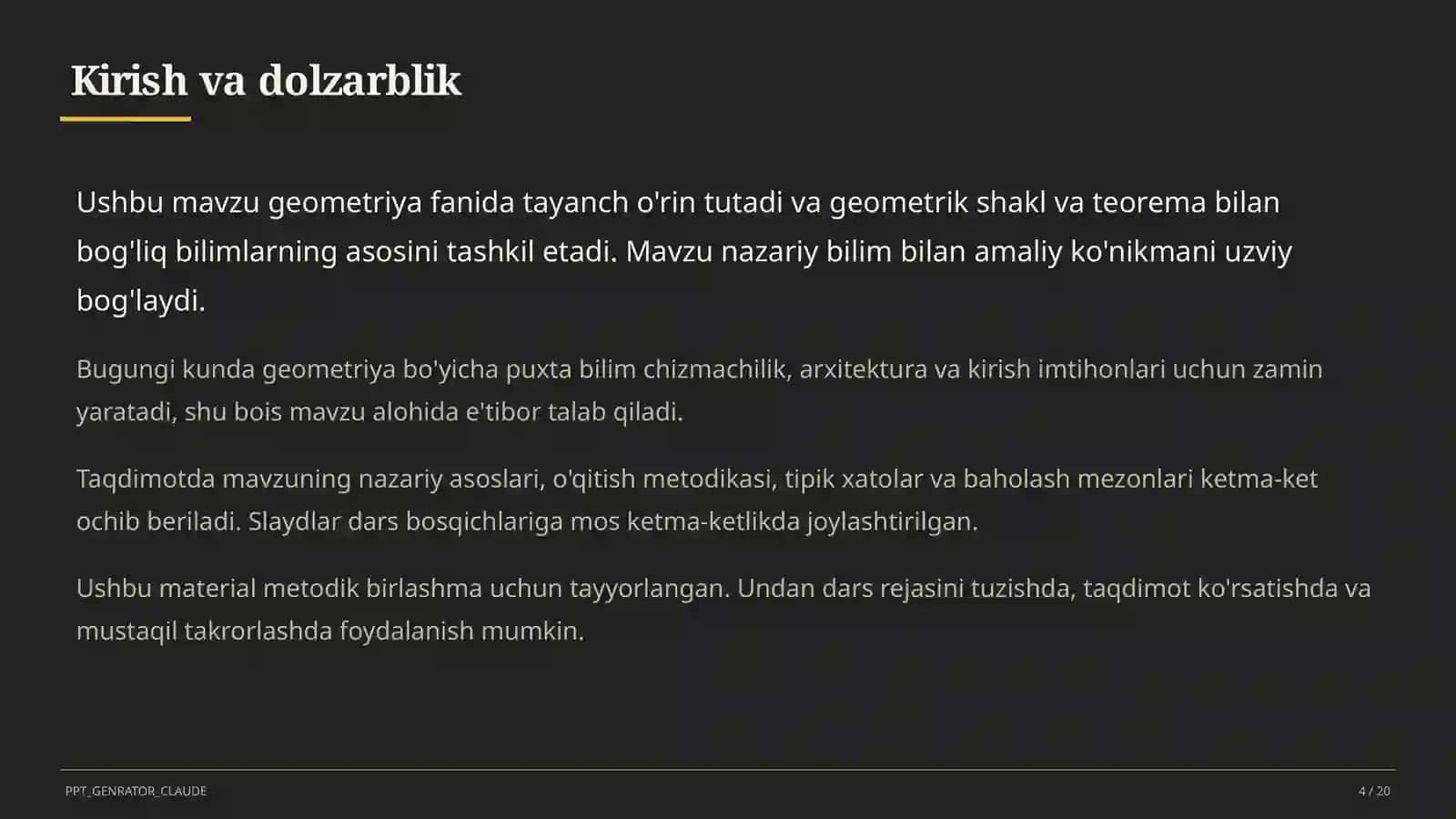 Fazoda to'g'ri chiziq va tekisliklarning parallelligi (10-sinf) 4