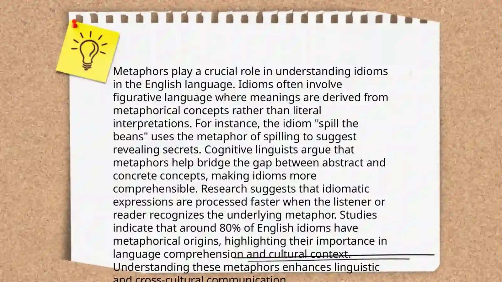 Teaching English idioms based on the features of conceptual metaphors: a cognitive approach 4