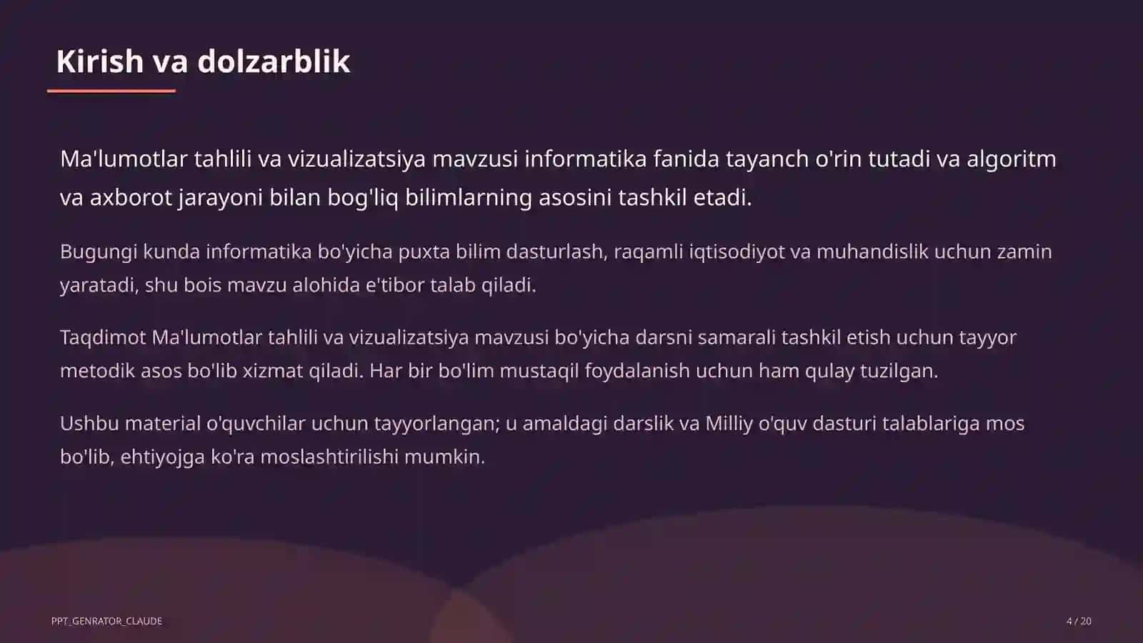 Ma'lumotlar tahlili va vizualizatsiya (11-sinf) 4