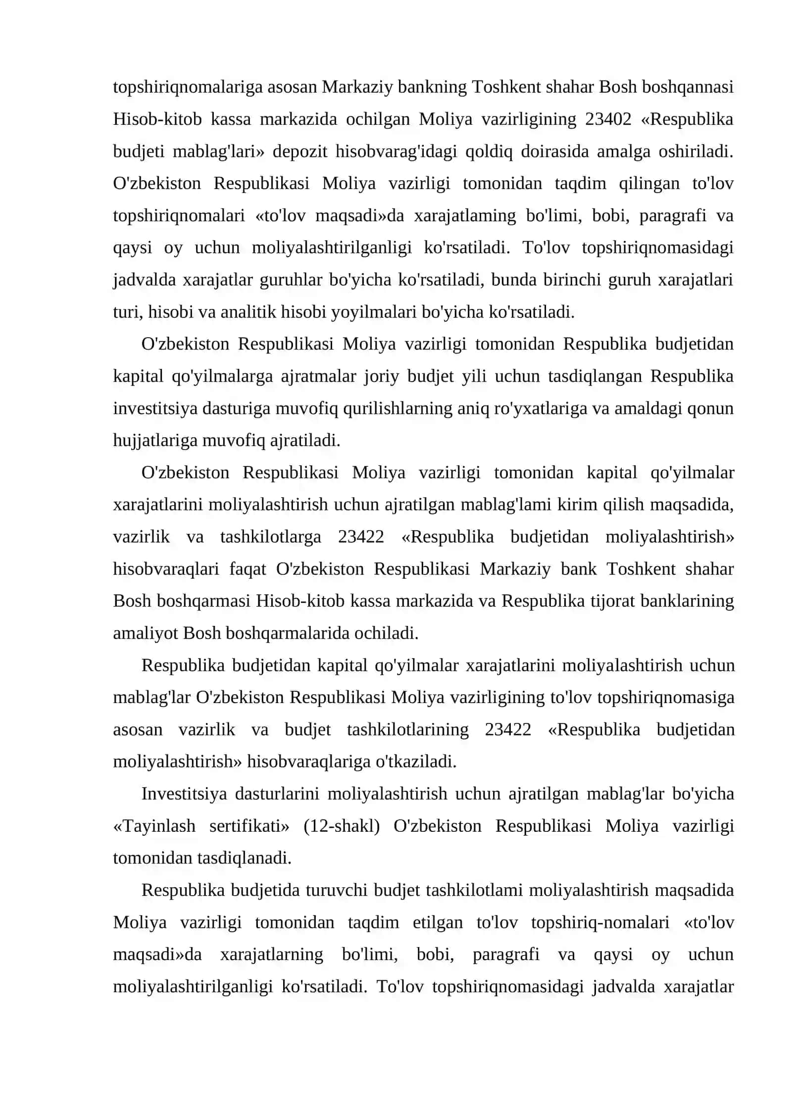 Budjetdan moliyalashtirish hisobi tushunchasi 4