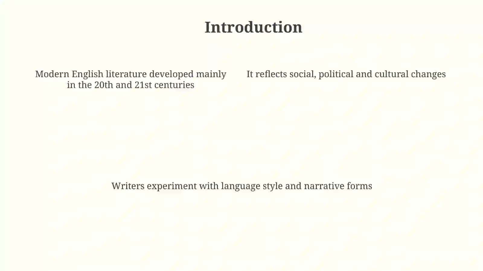 Modern English literature 4