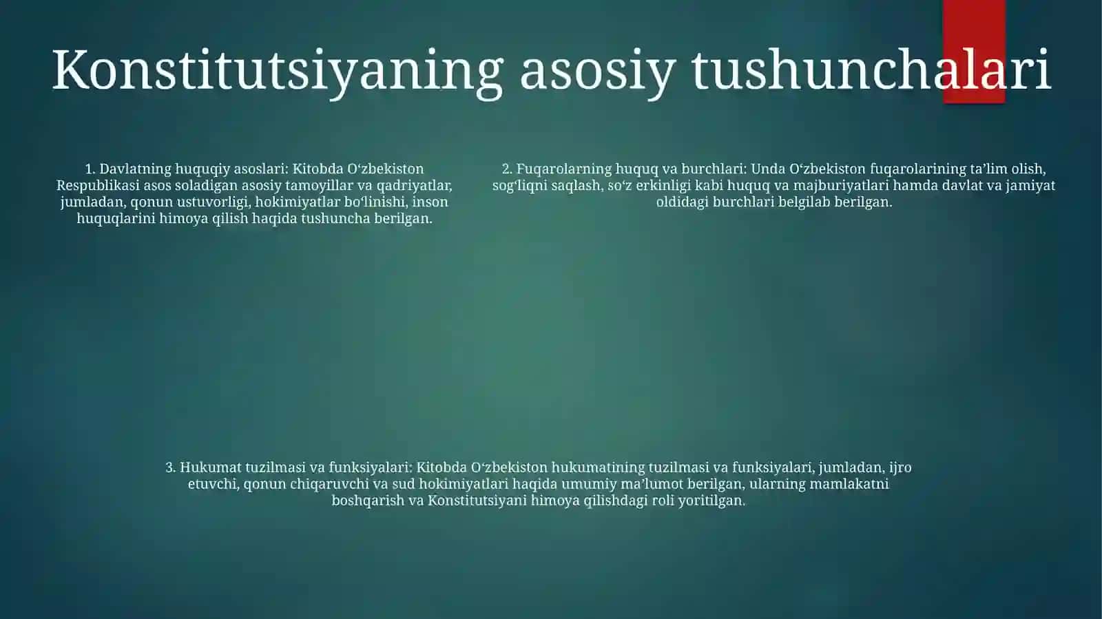 Maktabgacha Yoshdagi Bolalarda OʻZbekiston Respublikasi Konstitutsiyasi Bilan Tanishtirish 4