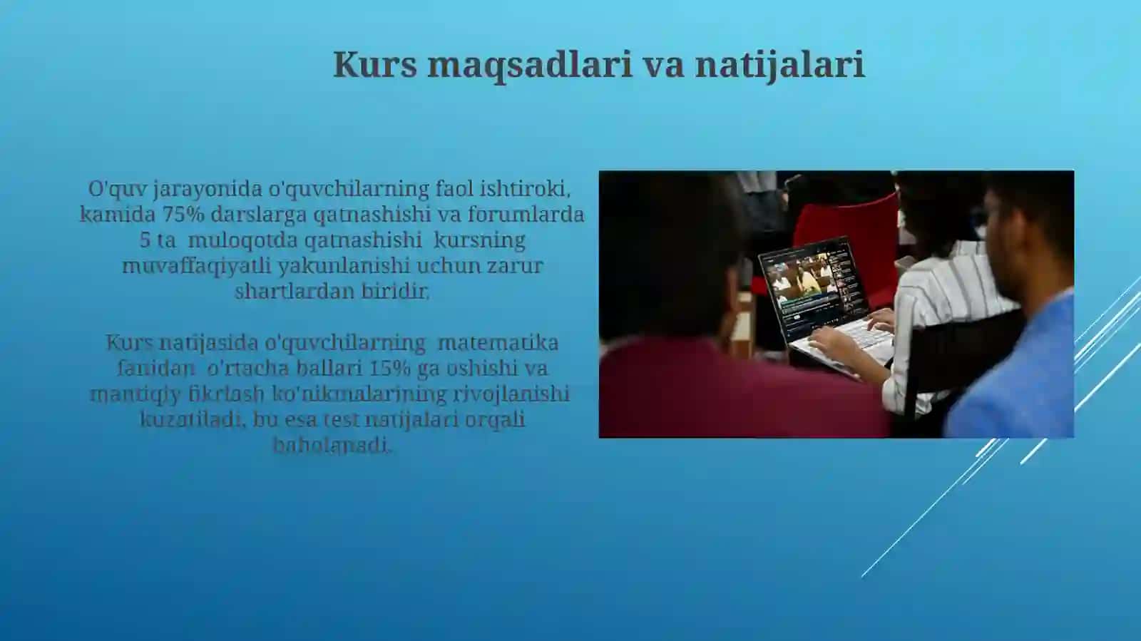 Masofaviy taʼlimni boshqaruv tizimi-Moodleda boshlangʻich taʼlim yoʻnalishi uchun kurs yaratish 4