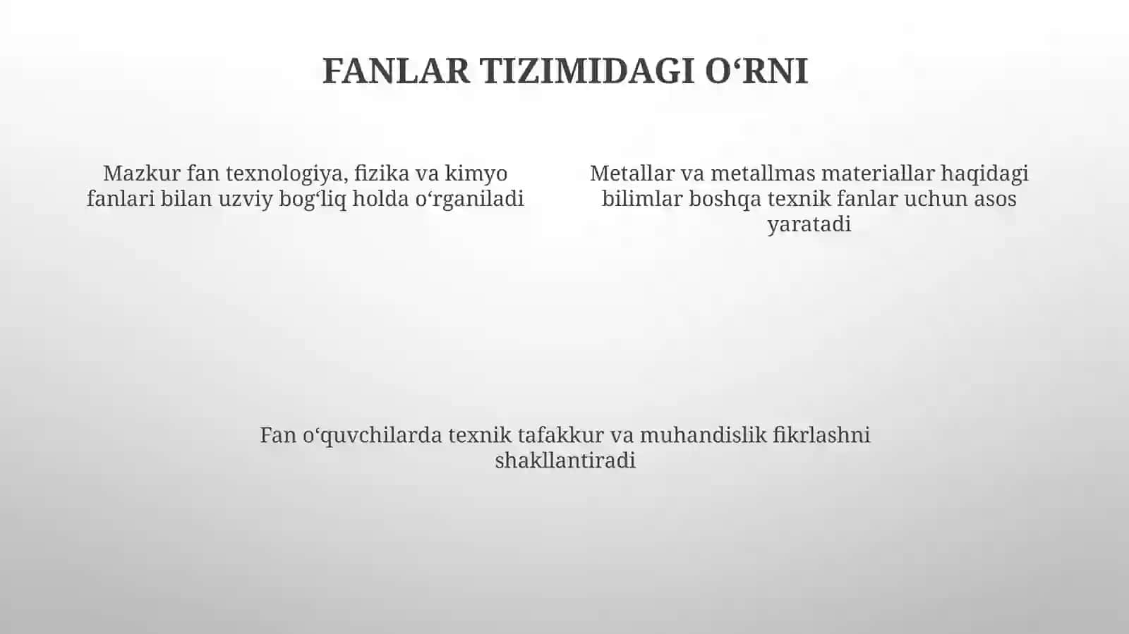 Metallar va metallmas buyumlarni o‘qitish metodikasi 4