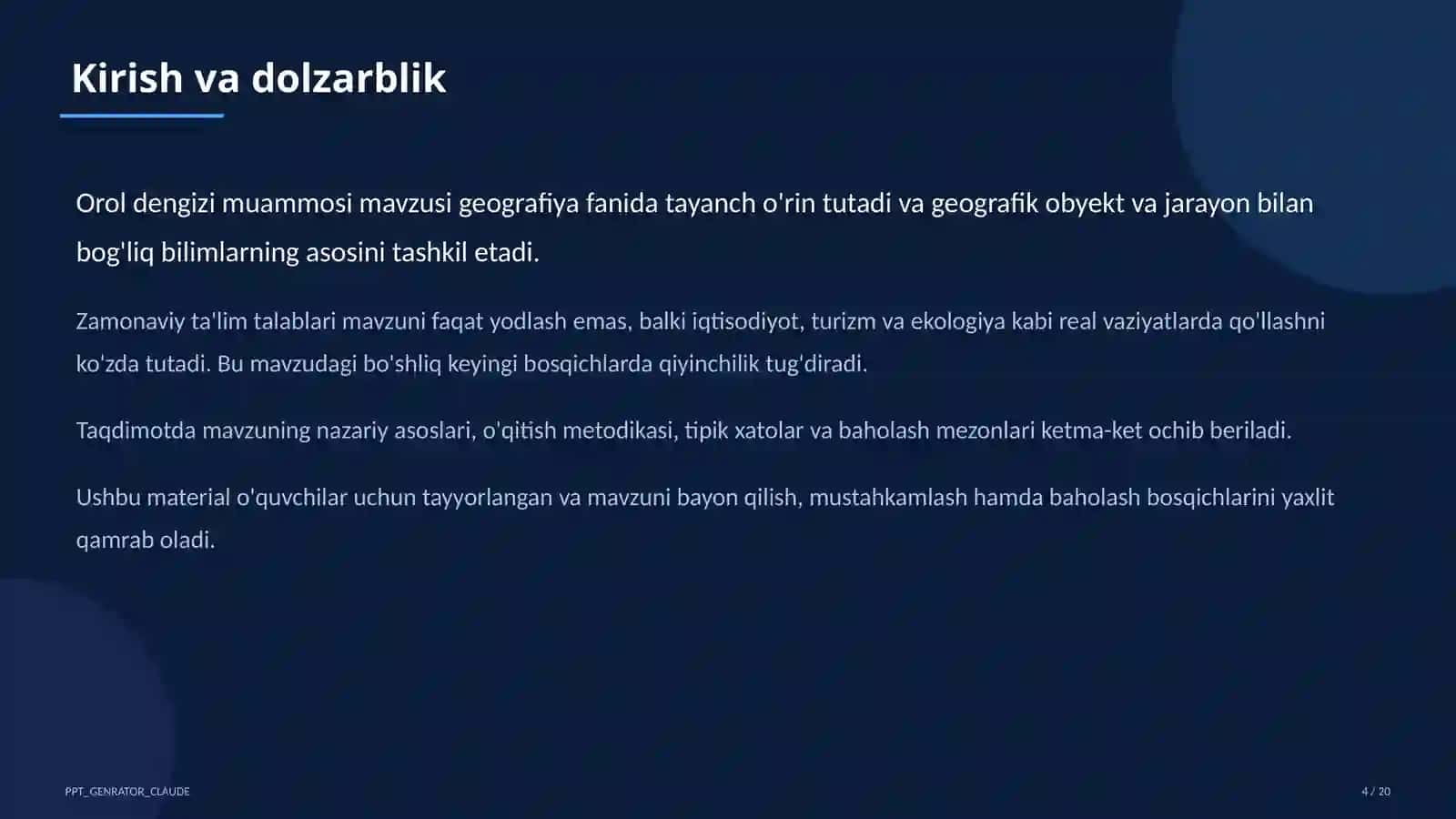 Orol dengizi muammosi (8-sinf) 4