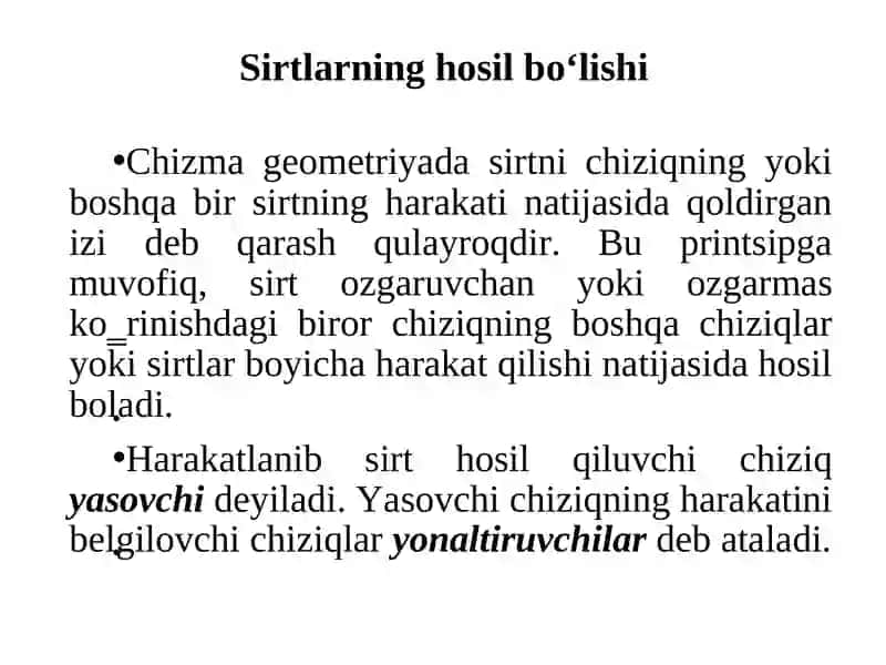 Sirtlar berilishi 4