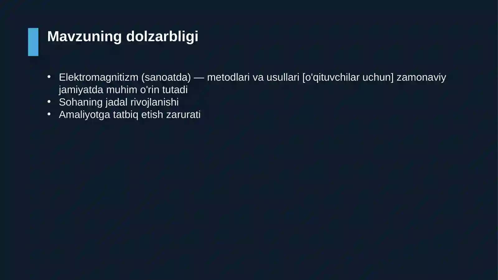Elektromagnitizm (sanoatda) — metodlari va usullari [o'qituvchilar uchun] 4