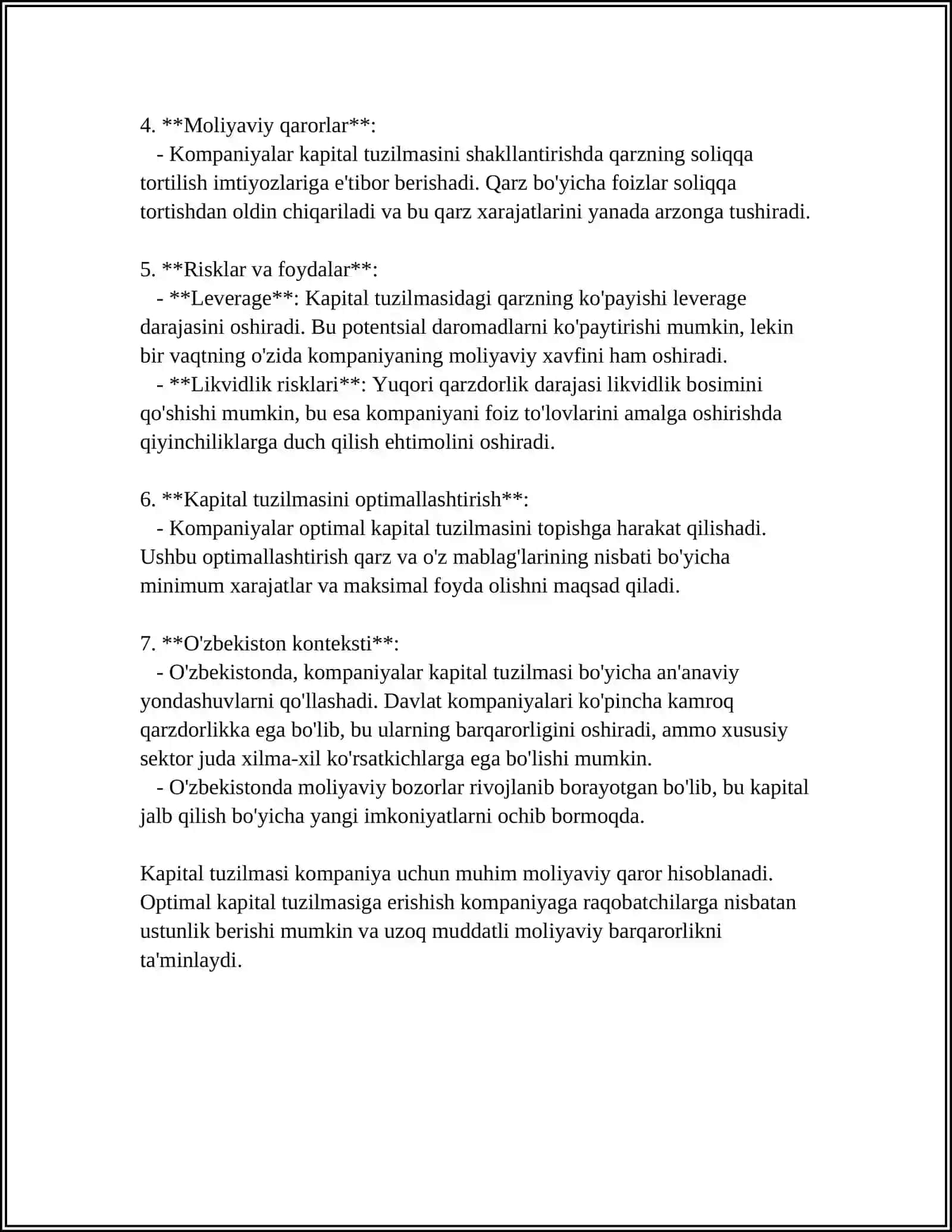 Kapital tuzilma va likvidlikni tahlil qilish 4