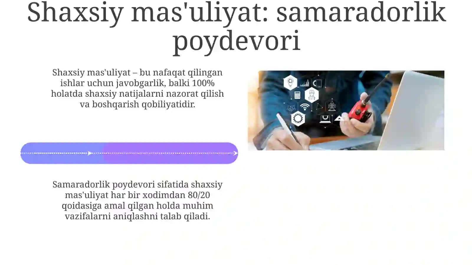 O'z o'zini boshqarish va samadorlik uchun javobgarlik 4