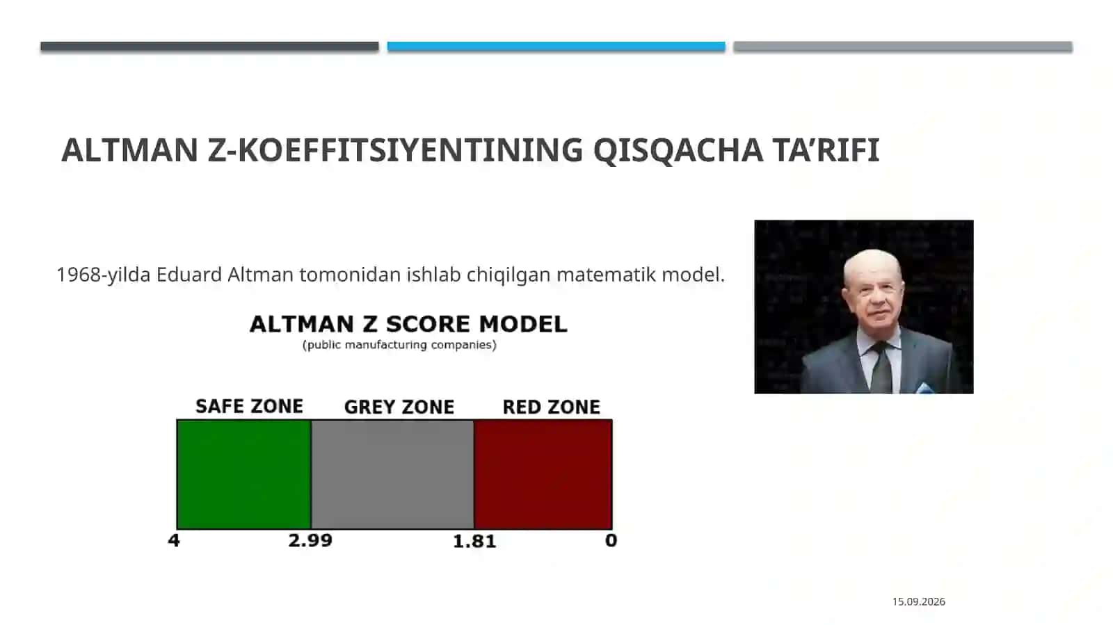 Bankrotlik ehtimolini baholash, moliyaviy tahlil 4