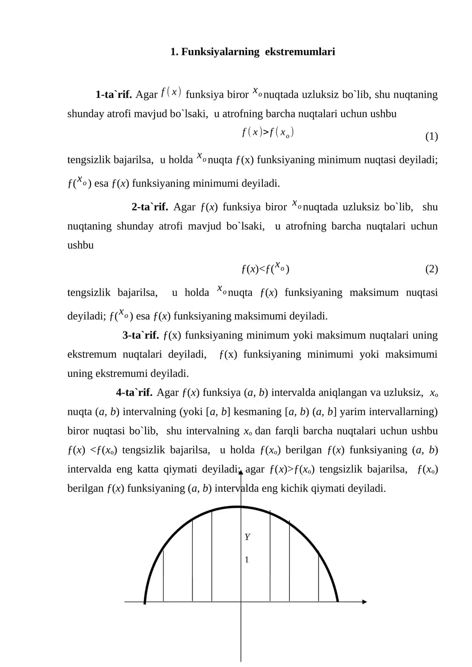 Kompleks o’zgaruvchili funksiyalarning ekstremum qiymatlari 4