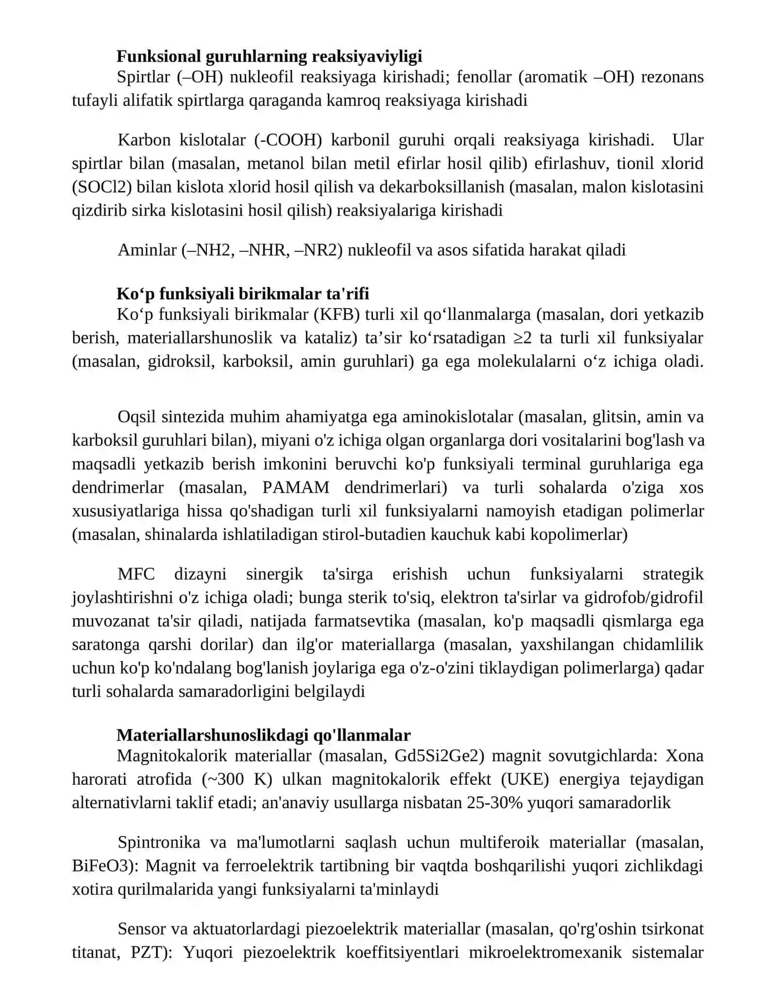 Polifunksional birikmalar 4