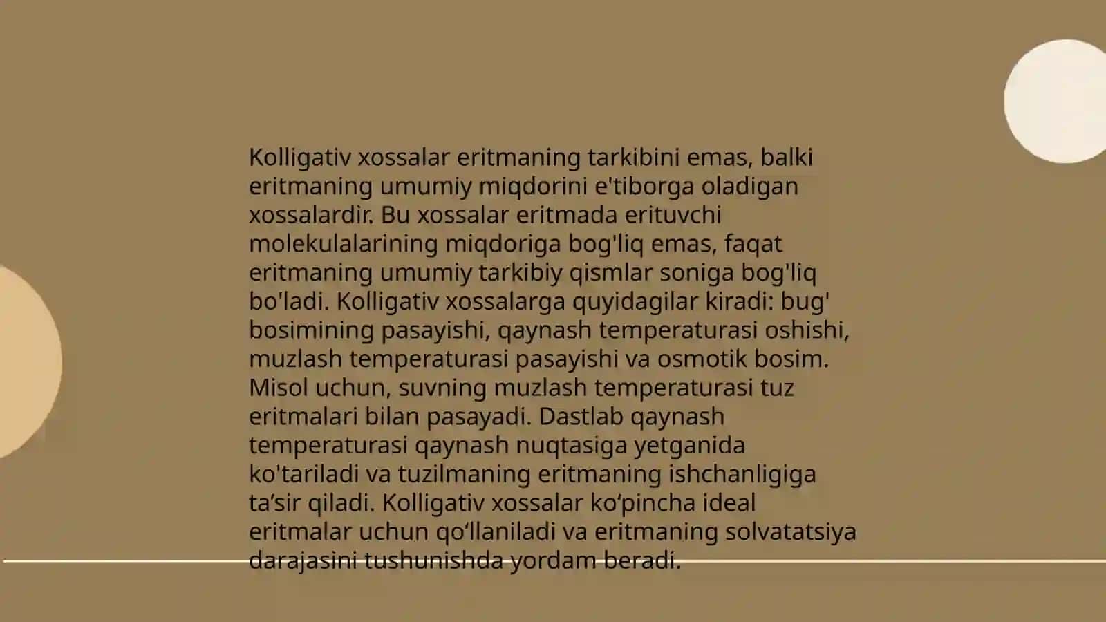 Eritmalar. Eritmalarning kolligativ xossalari 4
