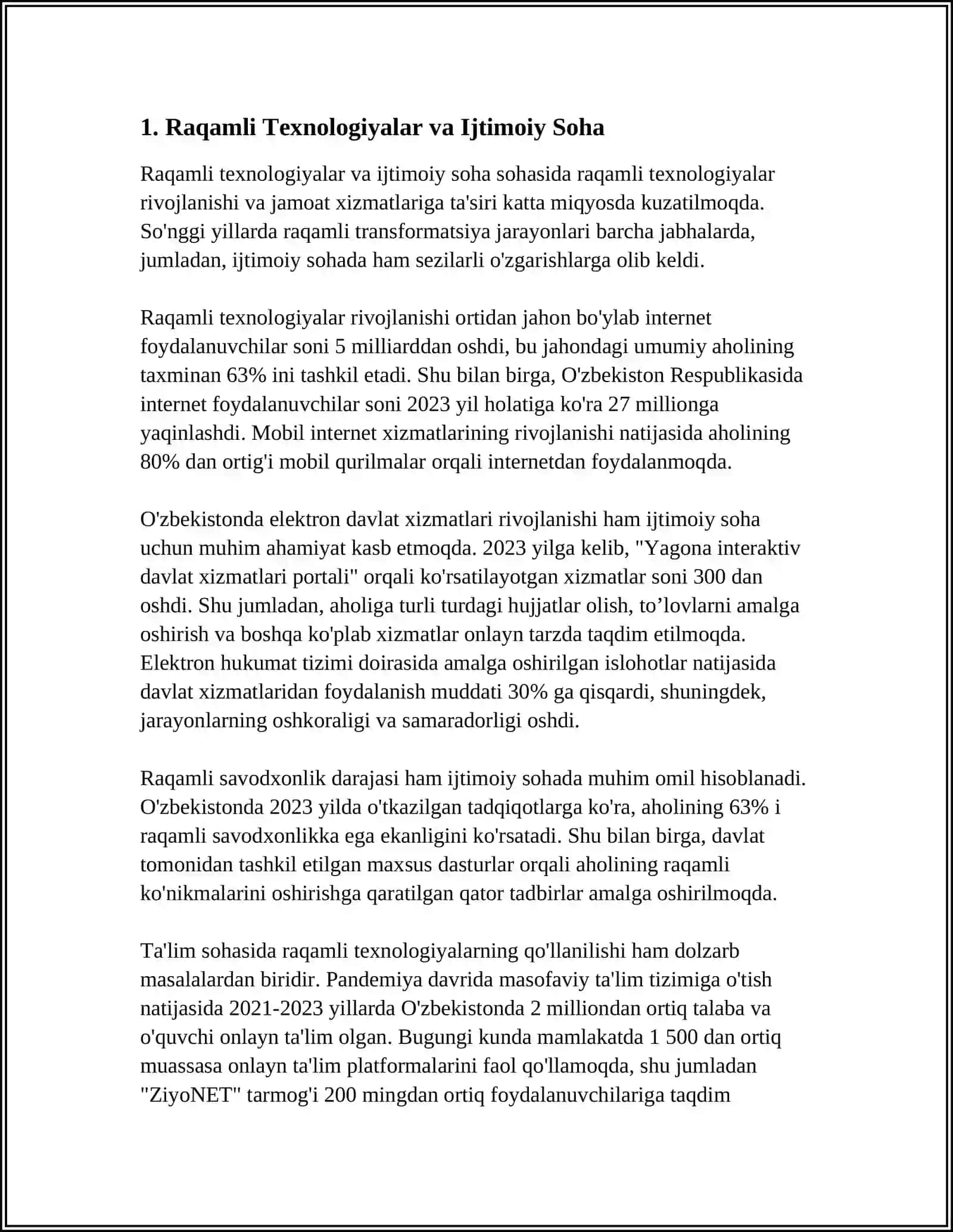 Oʻzbekistonda Ijtimoiy Sohada Amalga Oshirilayotgan O'zgarishlar Mazmuni va Mohiyati 4