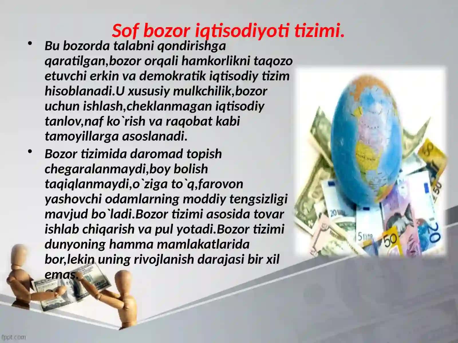 Iqtisodiy tizimlar va Mulkchilik tovar pul munosabatlarining shakllanishi 4