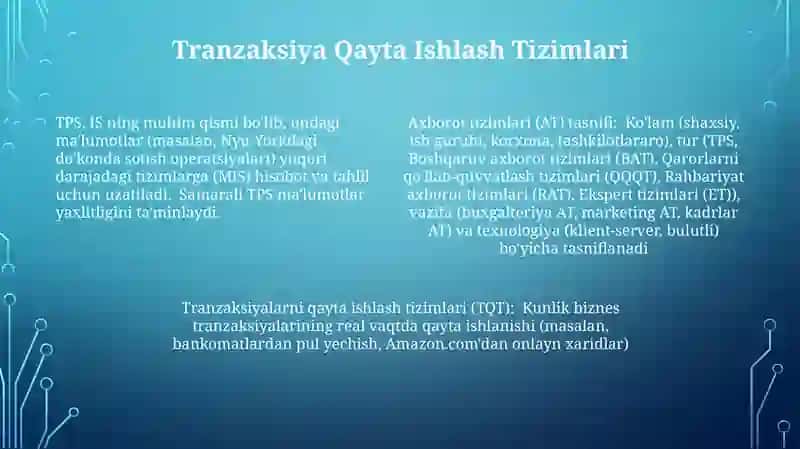Axborottizmlarining tasnifi 4