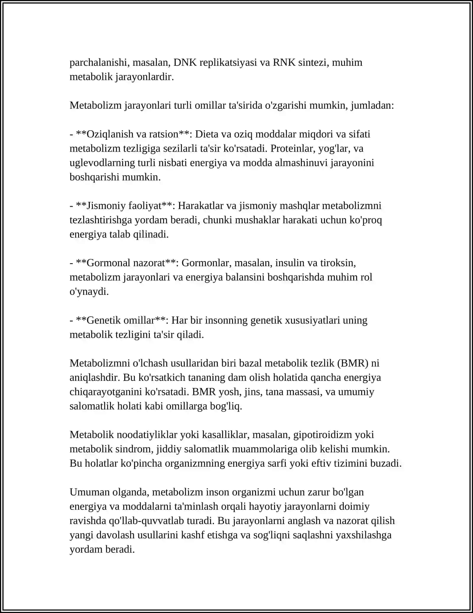METABOLIZM JARAYONIDA ENERGIYA HOSIL BULISHI VA SARFLANISHI 4
