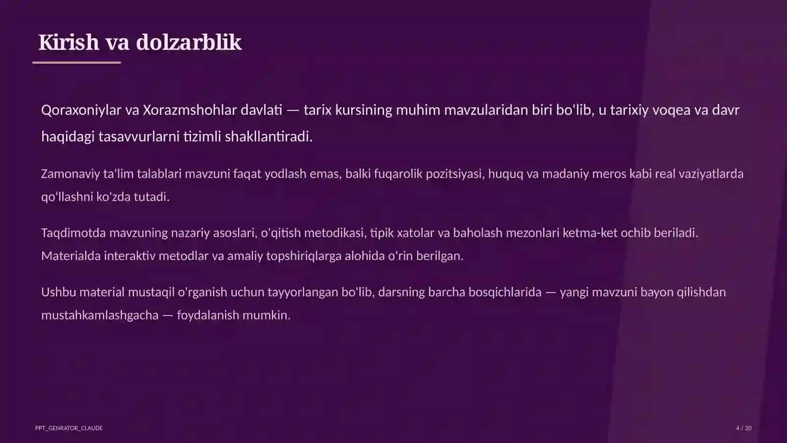 Qoraxoniylar va Xorazmshohlar davlati (7-sinf) 4