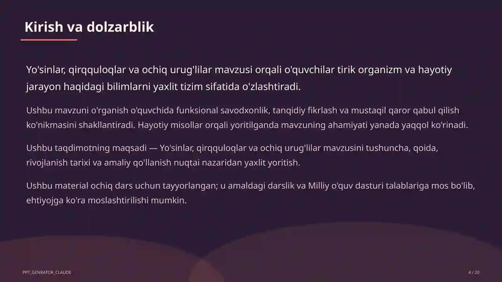 Yo'sinlar, qirqquloqlar va ochiq urug'lilar (6-sinf) 4