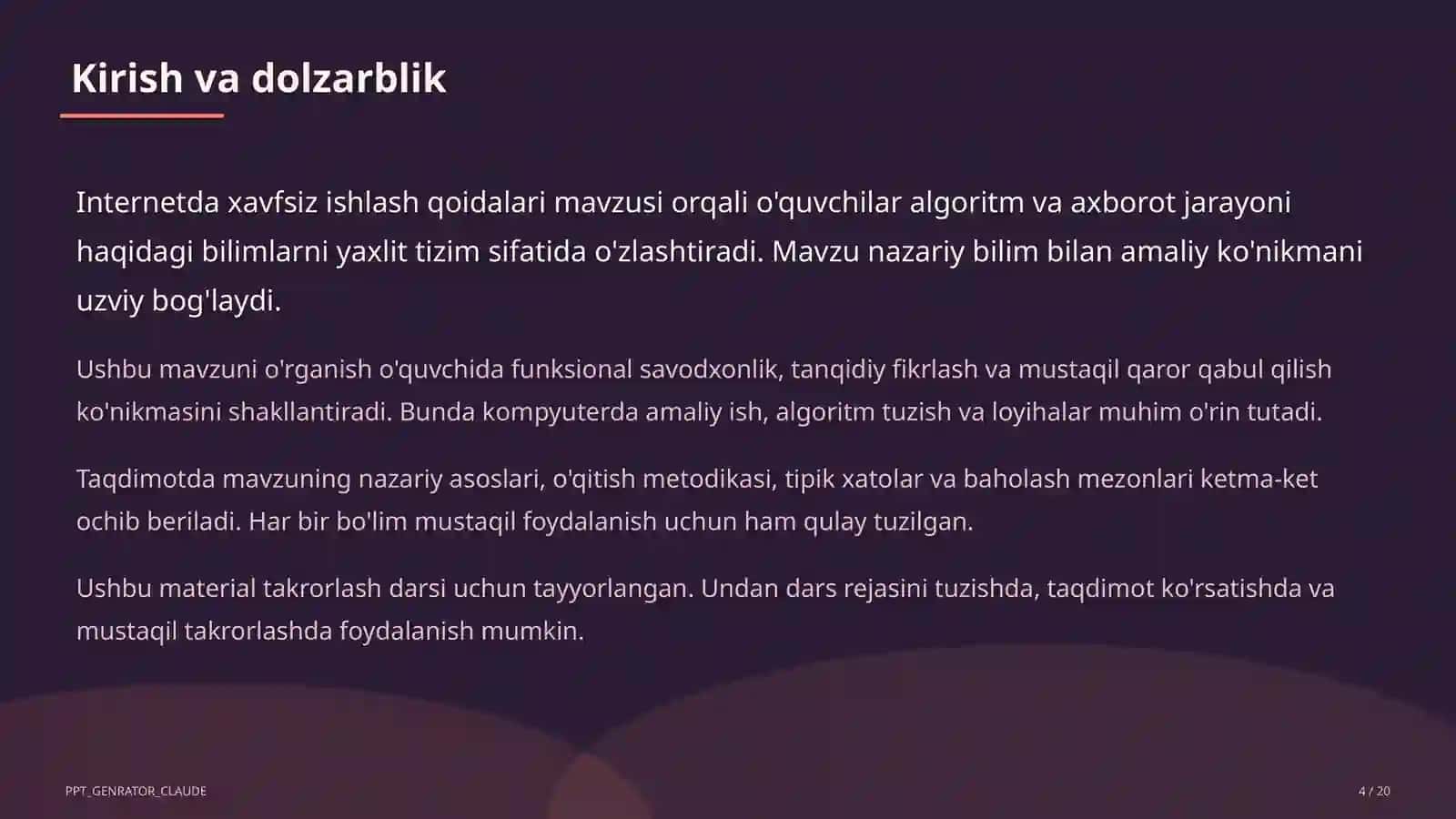 Internetda xavfsiz ishlash qoidalari (5-sinf) 4