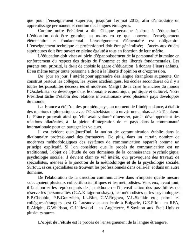 DISCUSSION COMME UNE MÉTHODE DE COMMUNICATION DANS L' ENSEIGNEMENT DU FRANÇAIS 4