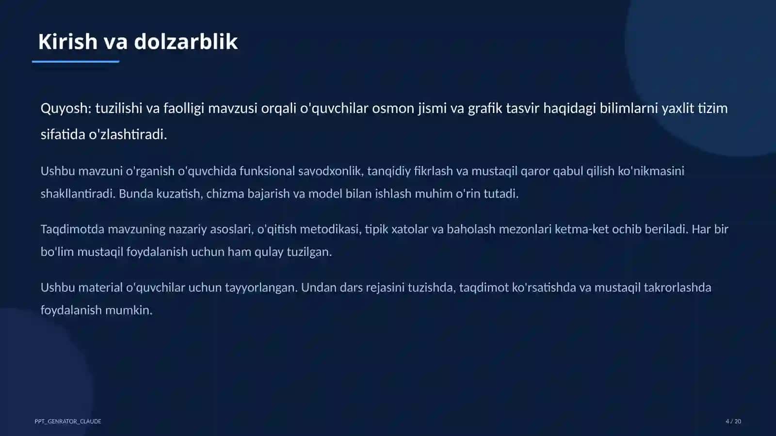 Quyosh: tuzilishi va faolligi (11-sinf) 4