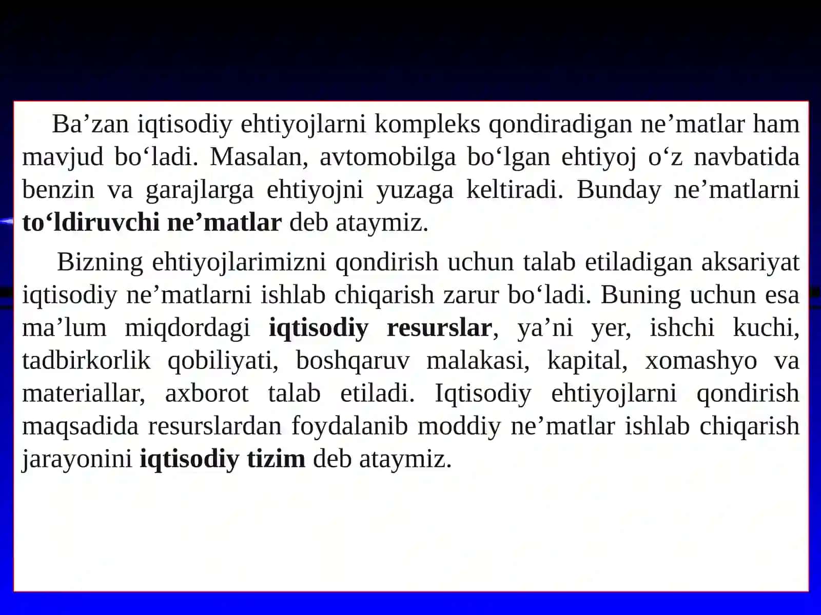 Iqtisodiy bazis tushunchalar 4