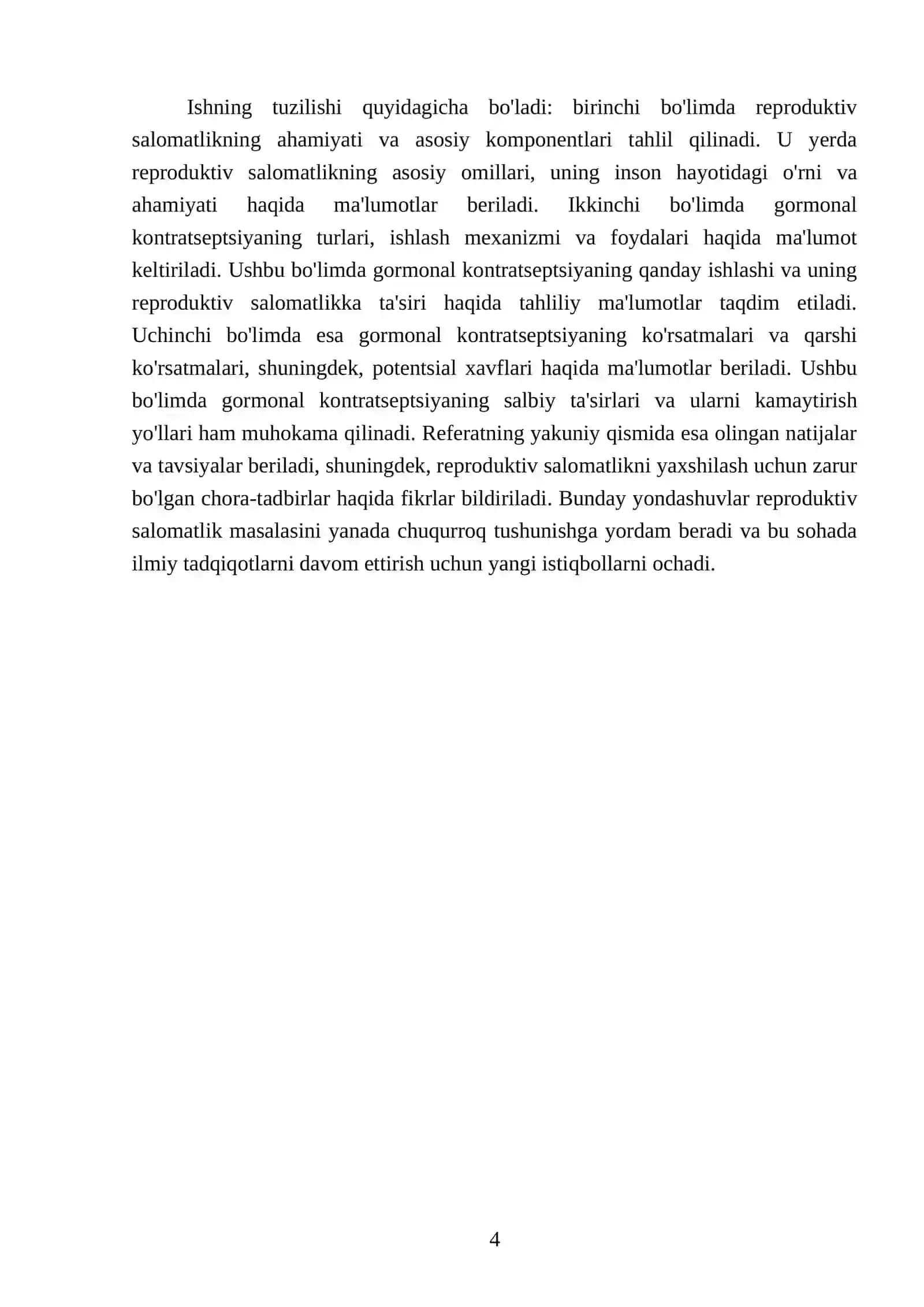 Reproductive salomatlik, Reproductive maslahatlar, Hormonal contraceptives, Ko'rsatma va qarshi ko'rsatma 4