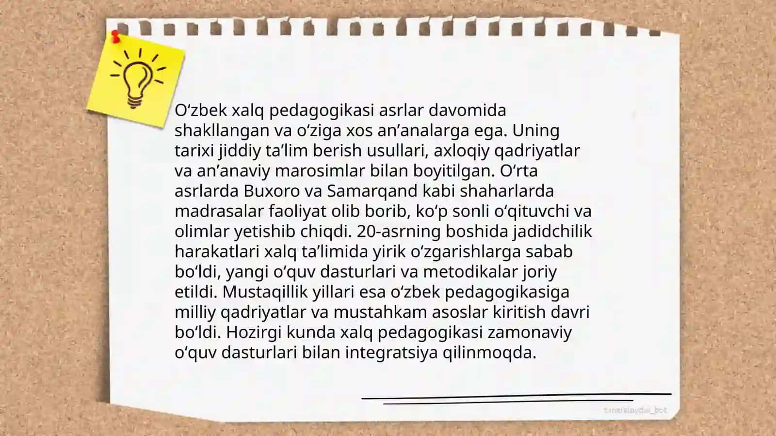 Milliy tarbiya gʻoyasining tarixiy pedagogik asoslari 4